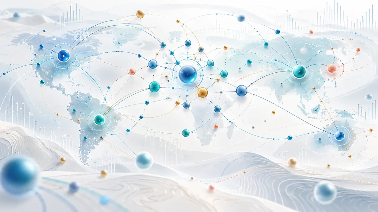 Visualisation abstraite d'un réseau d'affaires et de ses connexions