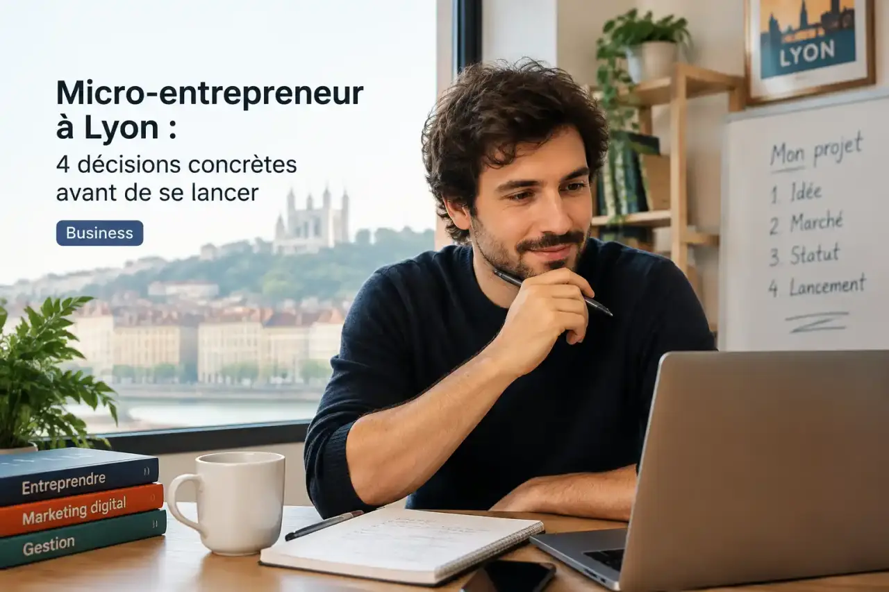 Micro-entrepreneur à Lyon : 4 décisions concrètes avant de se lancer