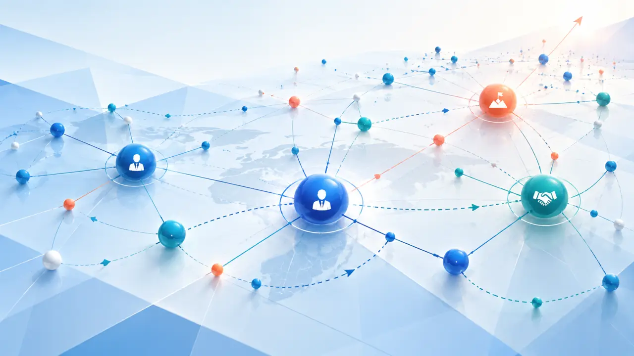 Visualisation abstraite d'un réseau de connexions entre entreprises