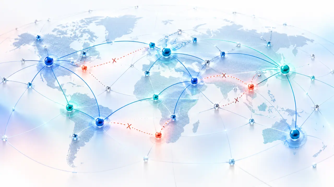 Visualisation abstraite d'un réseau de décideurs et de connexions d'affaires